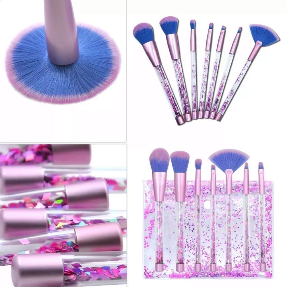 7 Piece Crystal Makeup Brush Kit - Picture 3 of 10